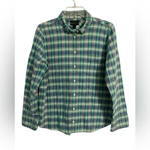 Boys J.Crew Green and Blue Plaid Shirt size 10